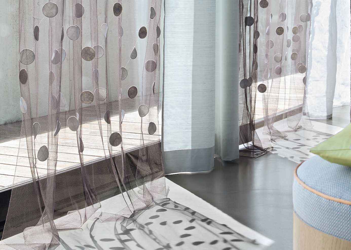 Modern Embroidered Sheer Curtains