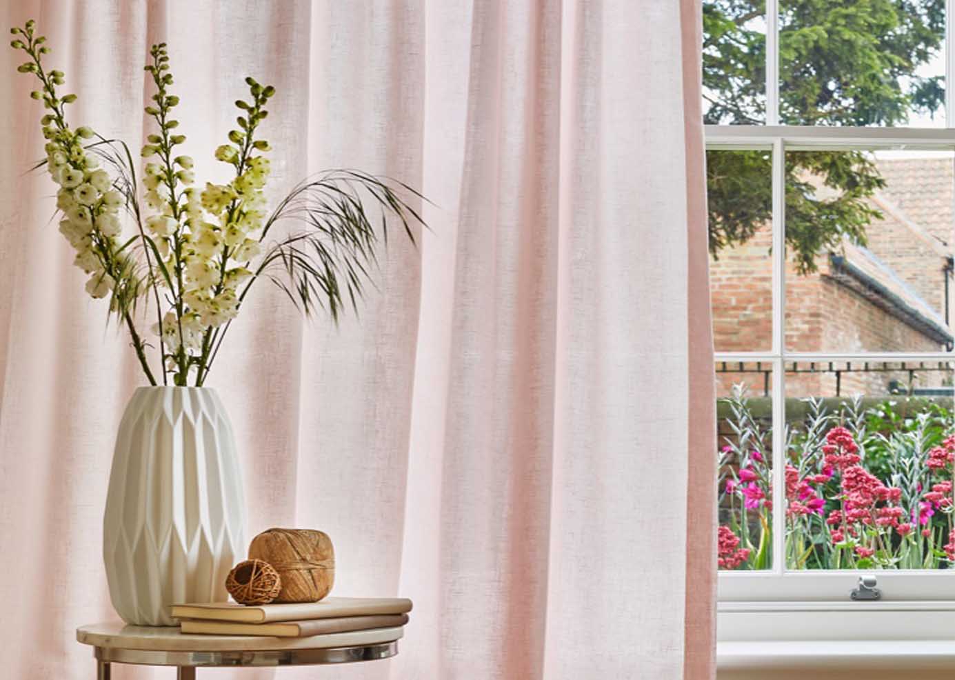 Pink Cotton Curtains